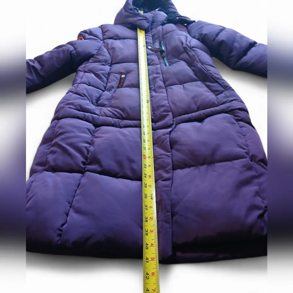 Canada Weathergear Women's Size Medium Purple Hooded Puffer Coat - Picture 5 of 10